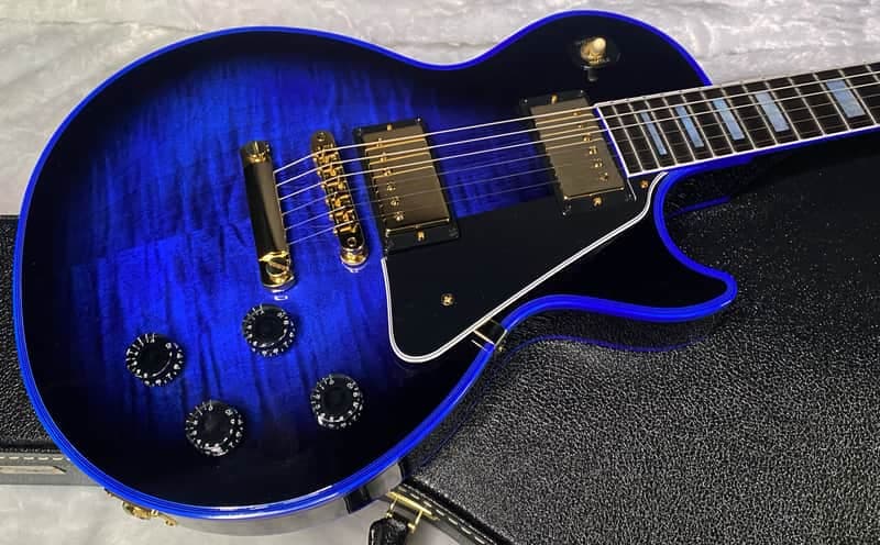NEW! Gibson Dealer Select Custom Shop Les Paul Custom Blue Widow AAA Figured Flame Top - Authorized Dealer - 10.2lbs - G07460