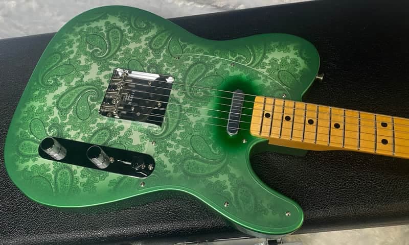 NEW ! Fender Vintage Custom '68 Telecaster NOS - Green Paisley - 7.5 lbs - Authorized Dealer - Custom Shop - G07021