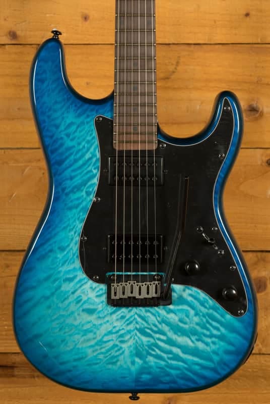 Schecter Traditional Pro - Roasted Maple - Transparent Blue Burst
