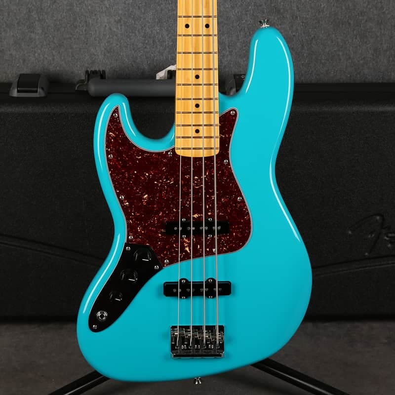 Fender American Professional II Jazz Bass Left-Hand - Miami Blue - 2nd Hand