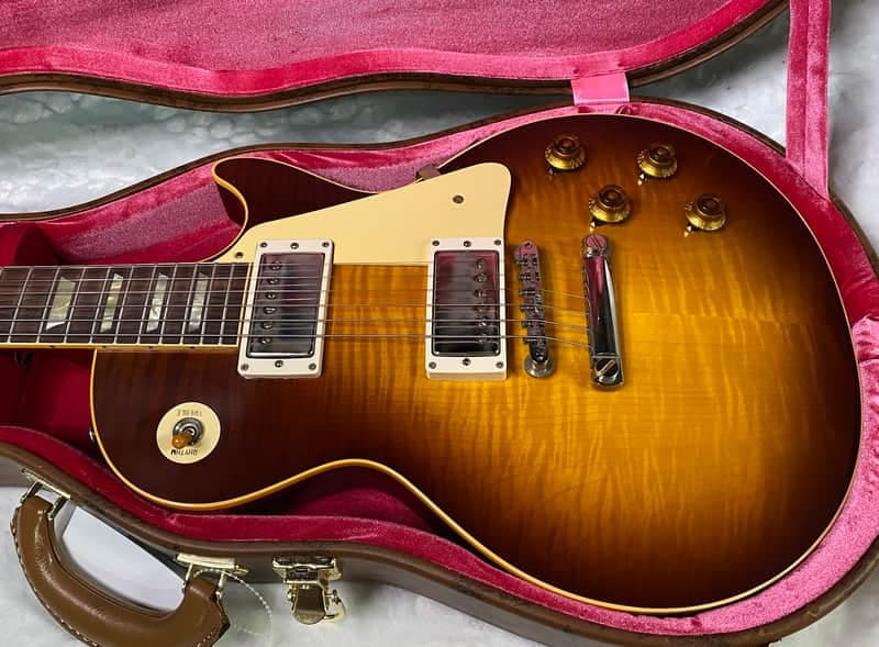 NEW ! Gibson Custom Shop 1959 Les Paul - Iced Tea - Authorized Dealer - Quilt / Flame Top - VOS - 8.5 lbs - G07605