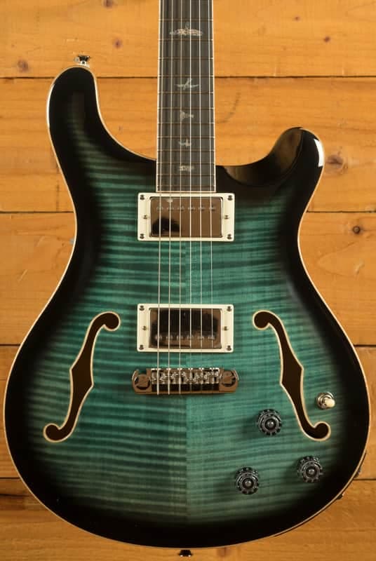 PRS SE Hollowbody II Piezo - Peacock Blue Burst