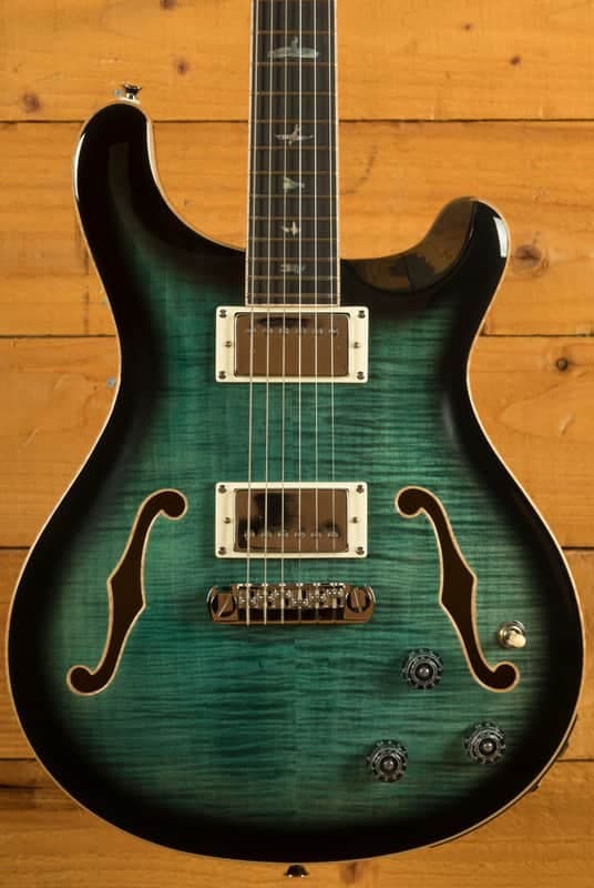 PRS SE Hollowbody II Piezo - Peacock Blue Burst