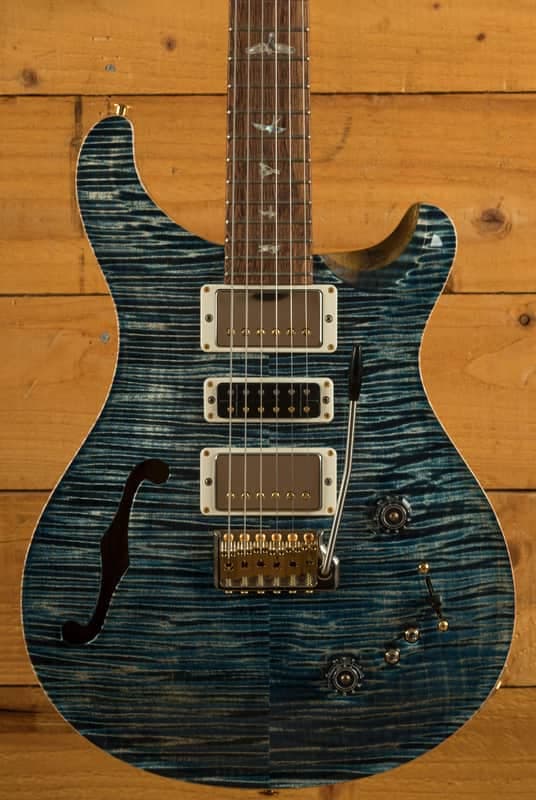 PRS 40th Anniversary Special Semi-Hollow Limited Edition - Faded Whale Blue Natural Back