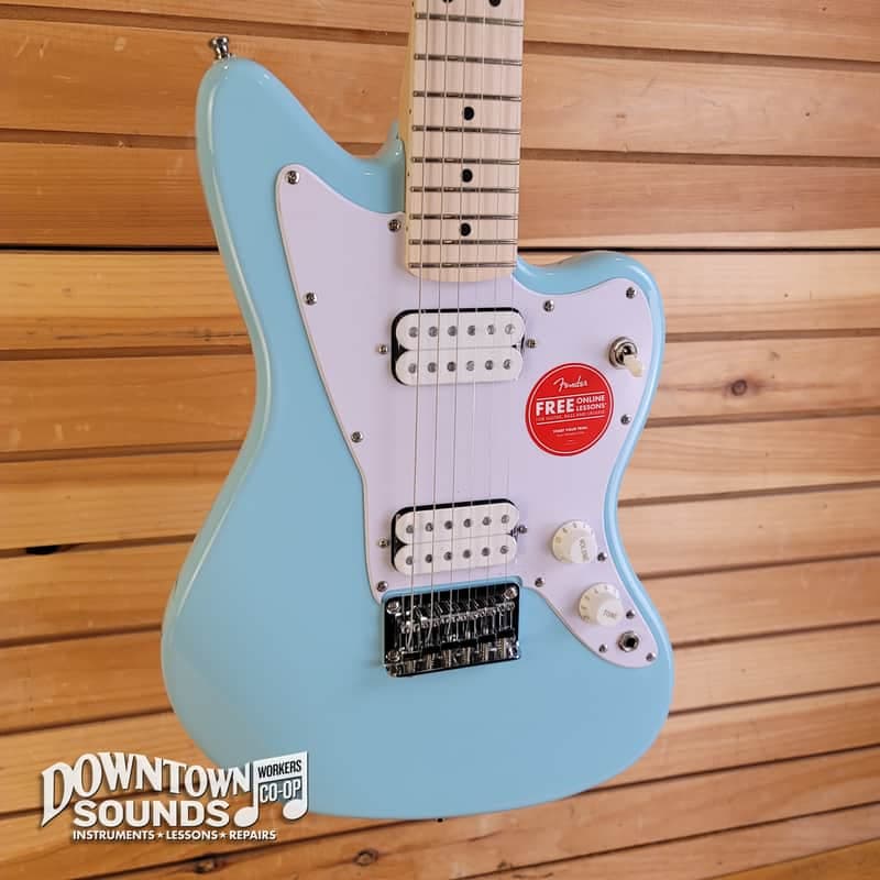 Squier Mini Jazzmaster HH - Maple Fingerboard - Daphne Blue