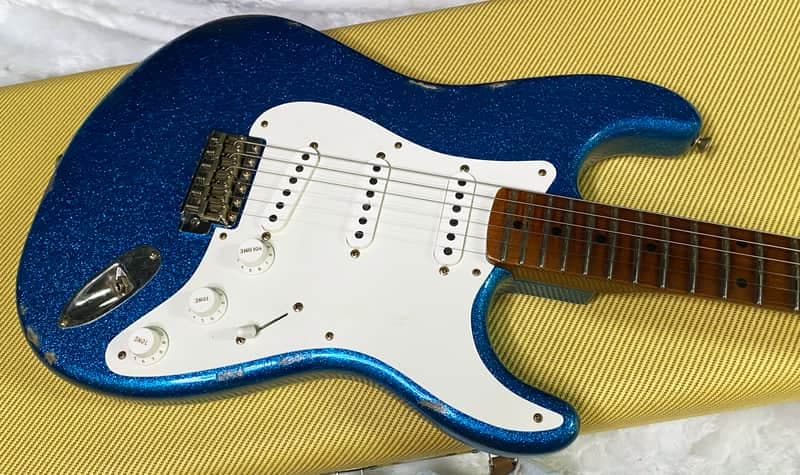 NEW! Fender Custom Shop Limited '50s Dual-Mag II Stratocaster - Aged Blue Sparkle - Relic - ONLY 6.9lbs!!! - Authorized Dealer - G07642