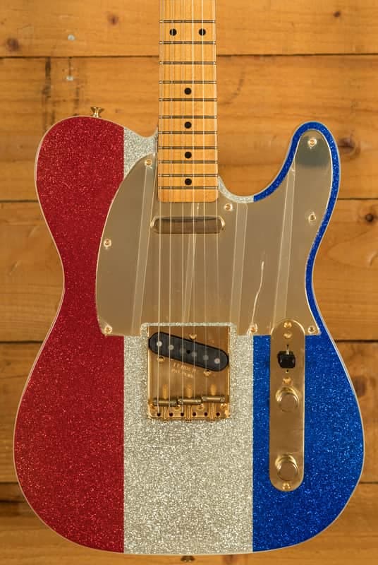 Fender Buck Owens Telecaster - Maple - Red Silver & Blue Sparkle