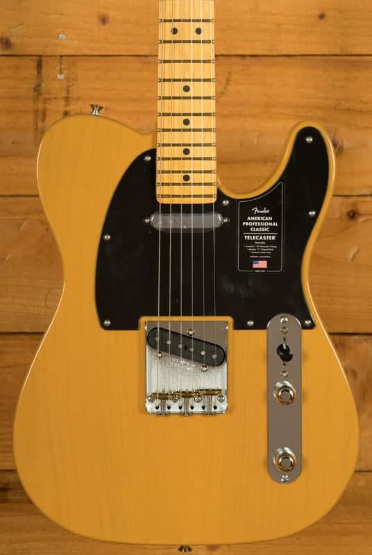 Fender American Professional Classic Telecaster - Maple - Butterscotch Blonde
