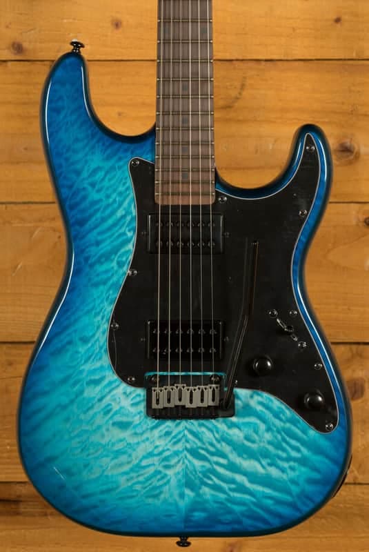 Schecter Traditional Pro - Roasted Maple - Transparent Blue Burst