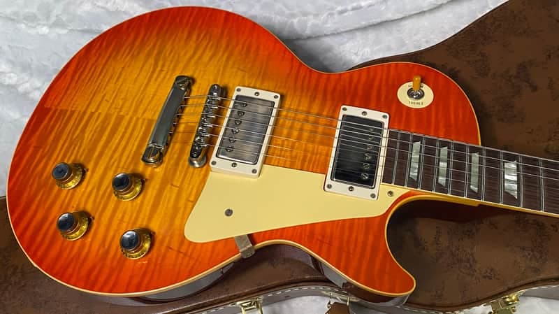 NEW! Gibson Custom 1960 Les Paul Standard Reissue VOS - Tangerine Burst - Authorized Dealer - Only 8.3 lbs - G07598
