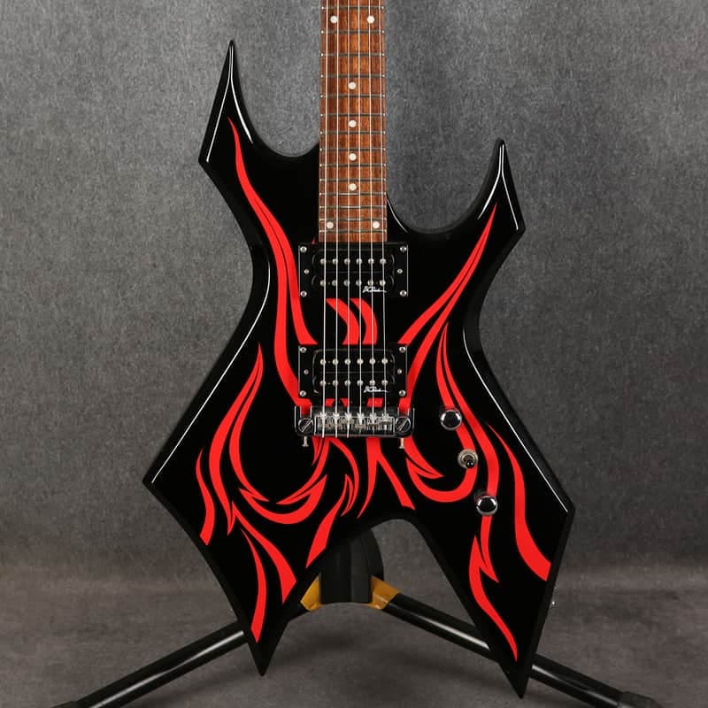 B.C. Rich KKW Metal Master Warlock - Black Tribal Fire - 2nd Hand