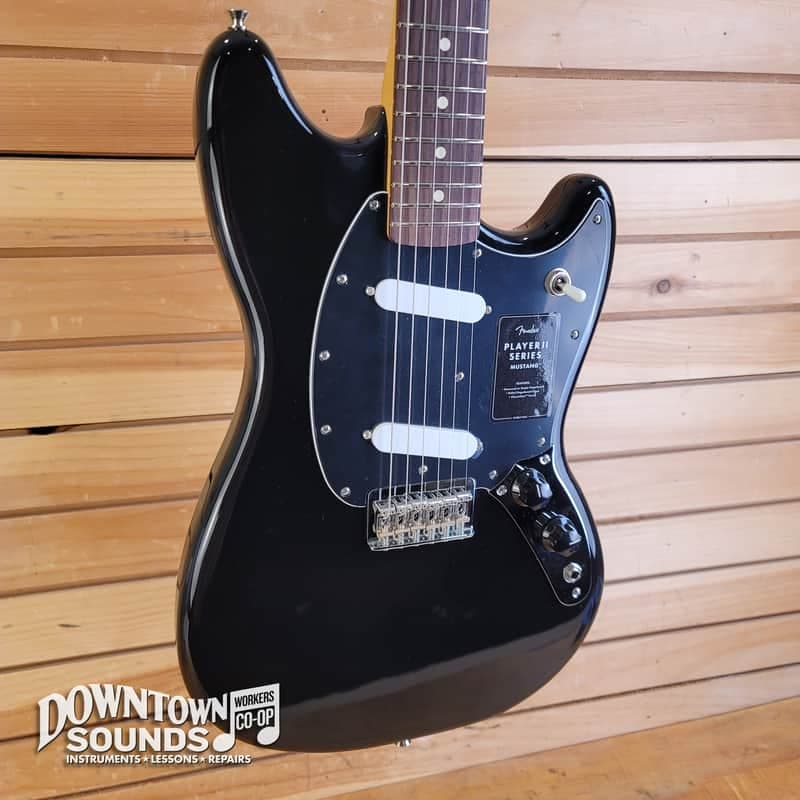 Fender Player II Mustang Electric Guitar - Black, Rosewood Fingerboard