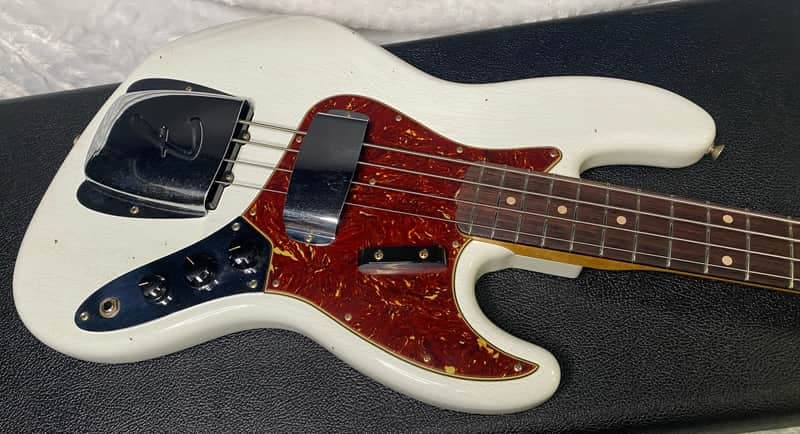 NEW! Fender Custom Shop 64 Jazz Bass Relic - Olympic White Finish - 9.7 lbs - Authorized Dealer - G06779