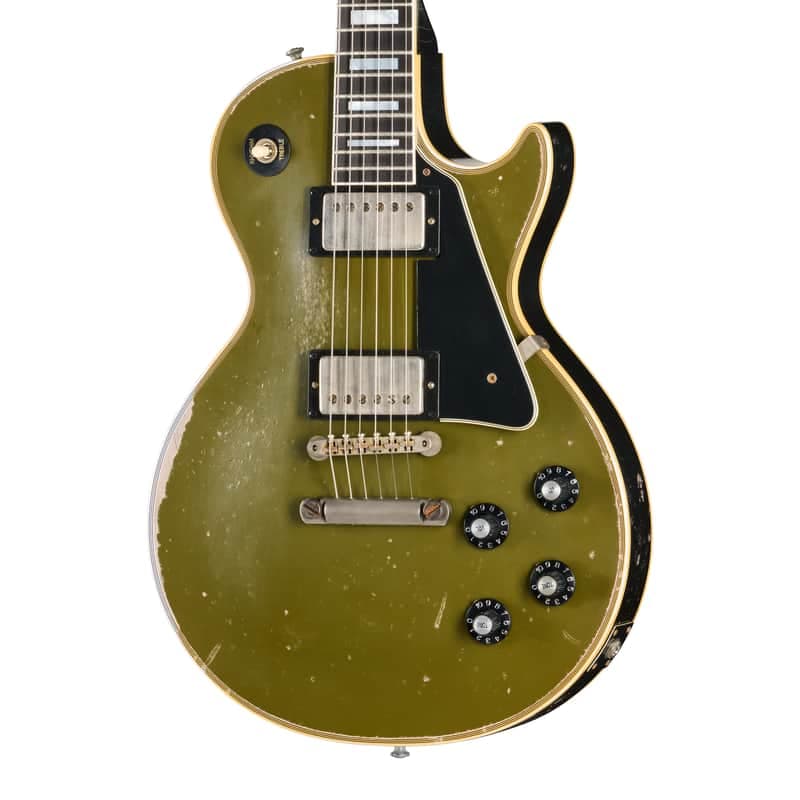 NEW! Gibson Custom 1968 Les Paul Custom Reissue - Olive Drab/Ebony Murphy Lab Heavy Aged - Authorized Dealer - Pre-Order