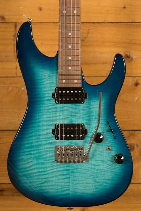 Ibanez AZ24S1F AZ Series Standard - Jatoba - Transparent Turquiose Burst