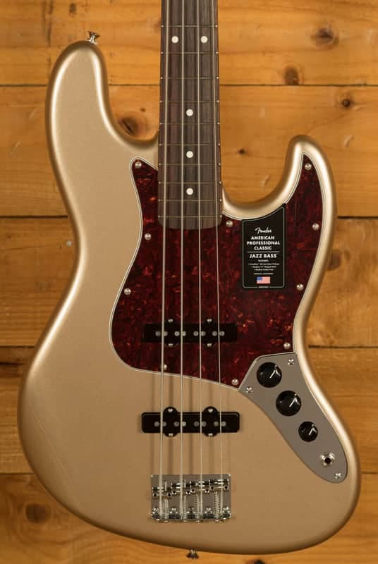 Fender American Professional Classic Jazz Bass - Rosewood - Faded Firemist Gold