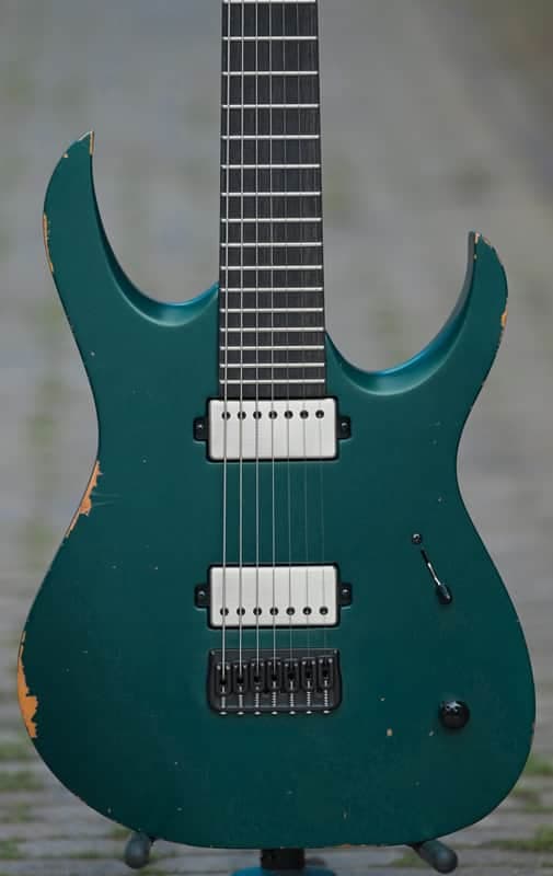Mayones Duvell Elite 7 Baritone 26,5 - Monolith Dark Turquoise Metallic Nitro Aged