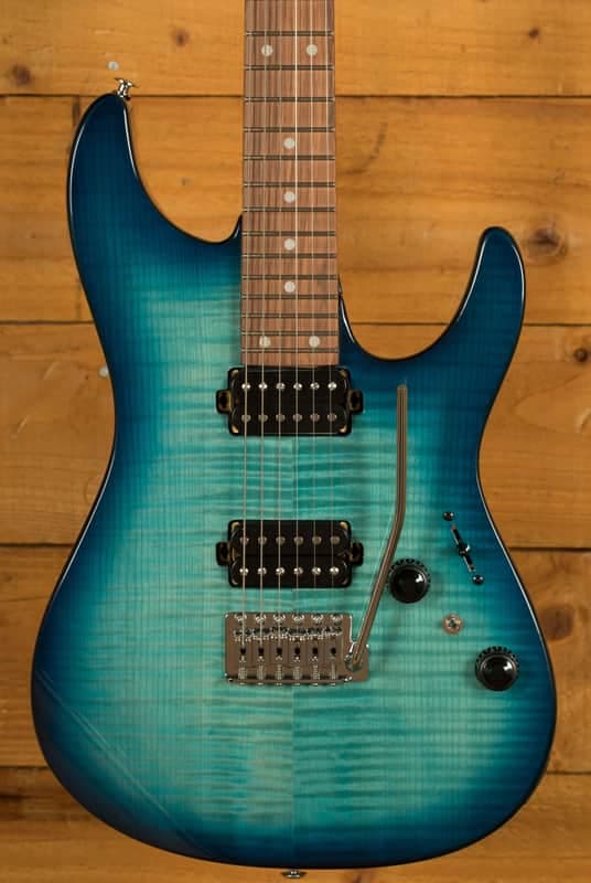 Ibanez AZ24S1F AZ Series Standard - Jatoba - Transparent Turquiose Burst