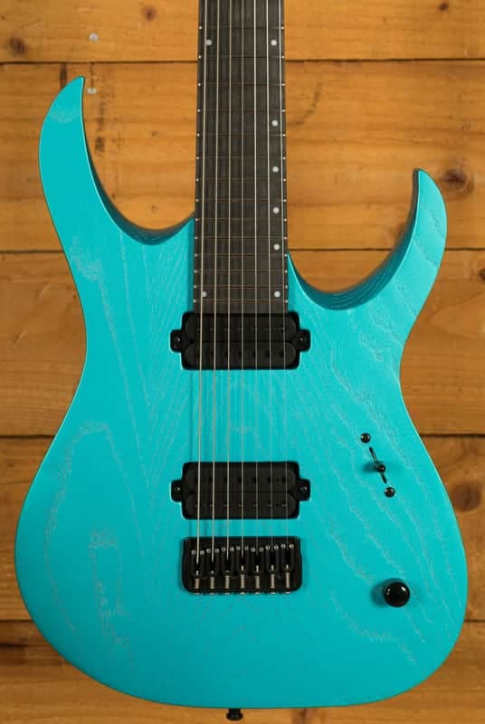 Mayones Duvell DT 7 - Ebony - Metallic Opal Blue Matte - 7-String