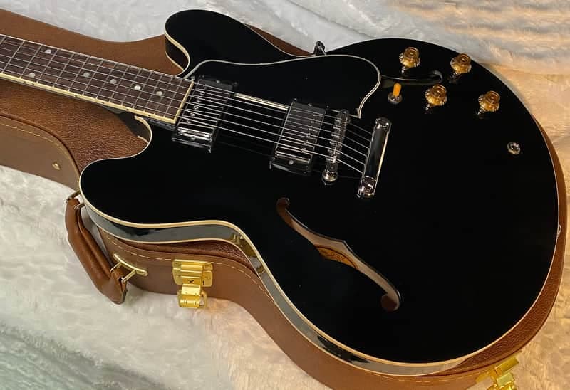 NEW ! Gibson ES-335 50s Semi-Hollowbody Electric Guitar - Ebony - Authorized Dealer - 7.7 lbs - G07038