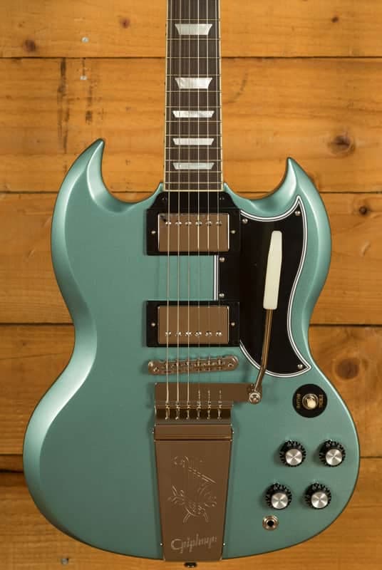Epiphone 1964 SG Standard with Maestro Vibrola Reissue Pelham Blue
