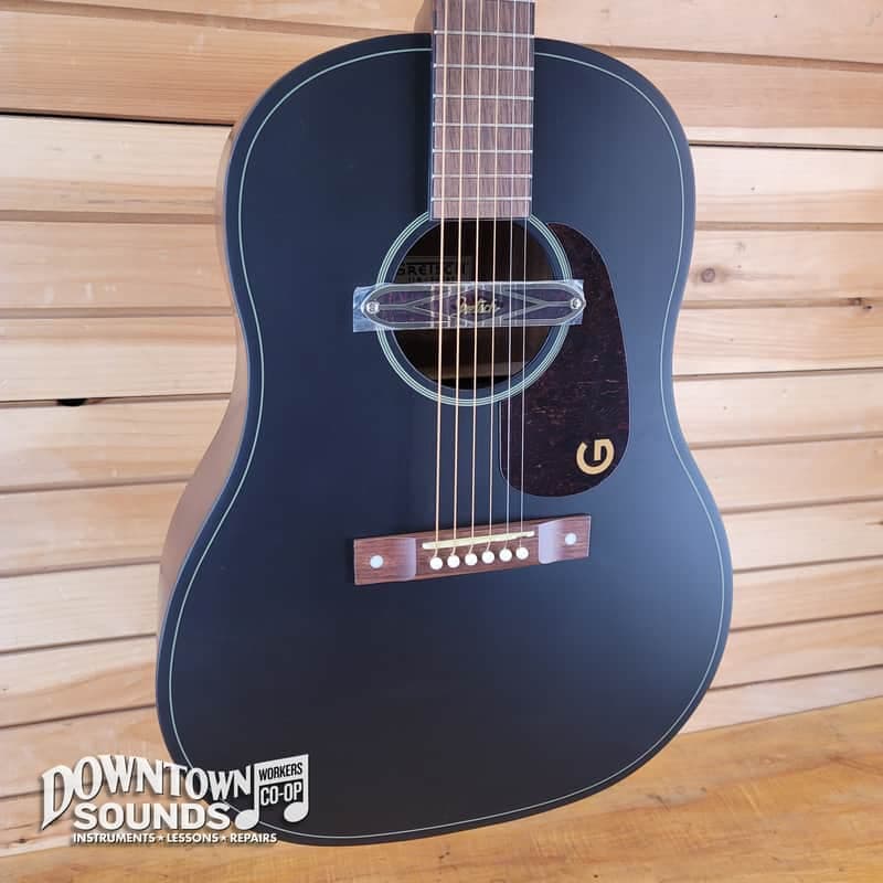 Gretsch Deltoluxe Dreadnought A/E Guitar - Black Top