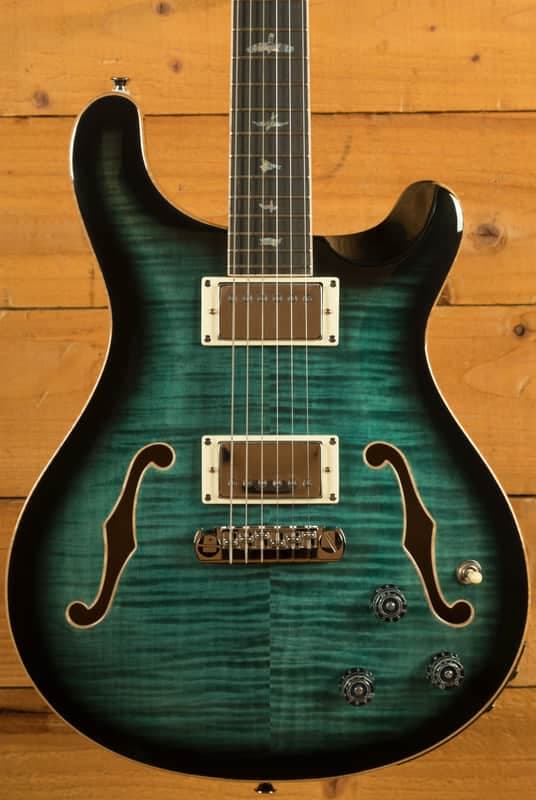PRS SE Hollowbody II Piezo - Peacock Blue Burst