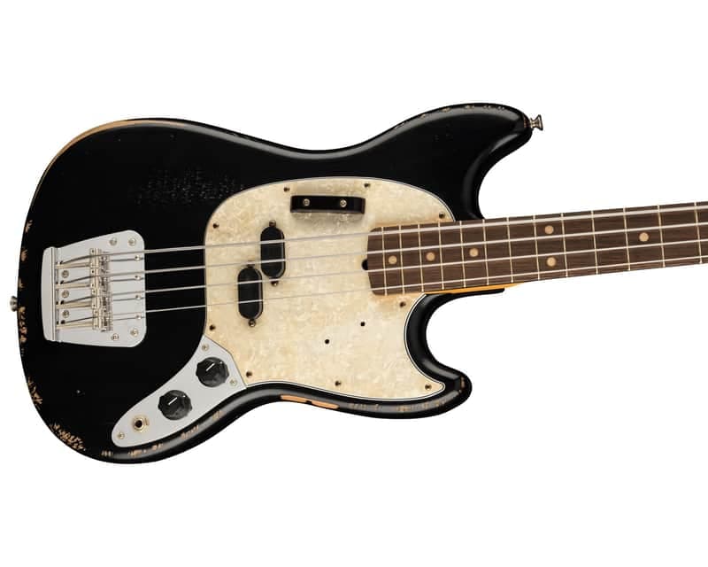 Fender JMJ Road Worn Mustang Bass - Black
