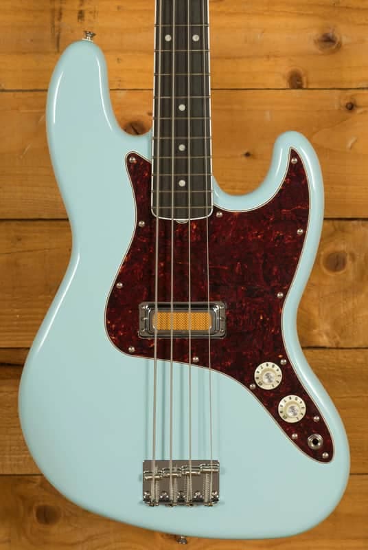 Fender Gold Foil Jazz Bass - Ebony - Sonic Blue *B-Stock*