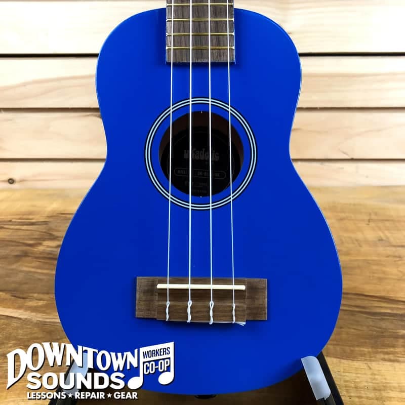 Kala Ukadelic Soprano Ukulele with Bag - Blue Ink