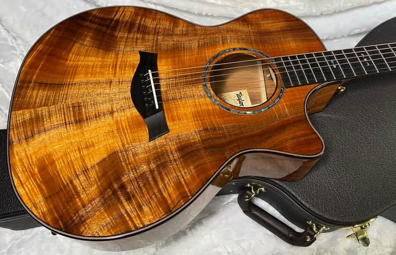 NEW! Taylor Custom 724ce Acoustic-Electric Guitar - Natural Gloss - AAAAA Hand Picked Koa - WOW! Authorized Dealer - G06696
