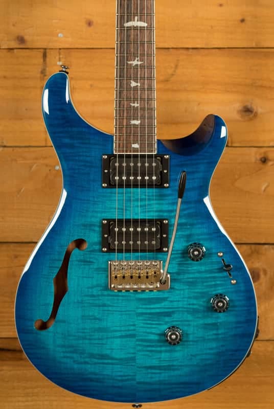 PRS SE Custom | Custom 24 Semi-Hollow Piezo - Lake Blue