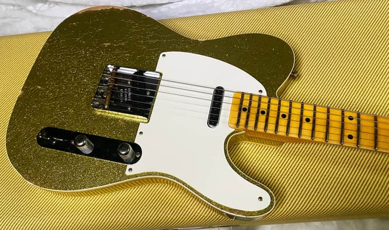NEW! Fender Custom Shop Limited Edition Tomatillo Telecaster Relic - Aged Chartrese Sparkle - 7.35lbs - Authorized Dealer - G07546