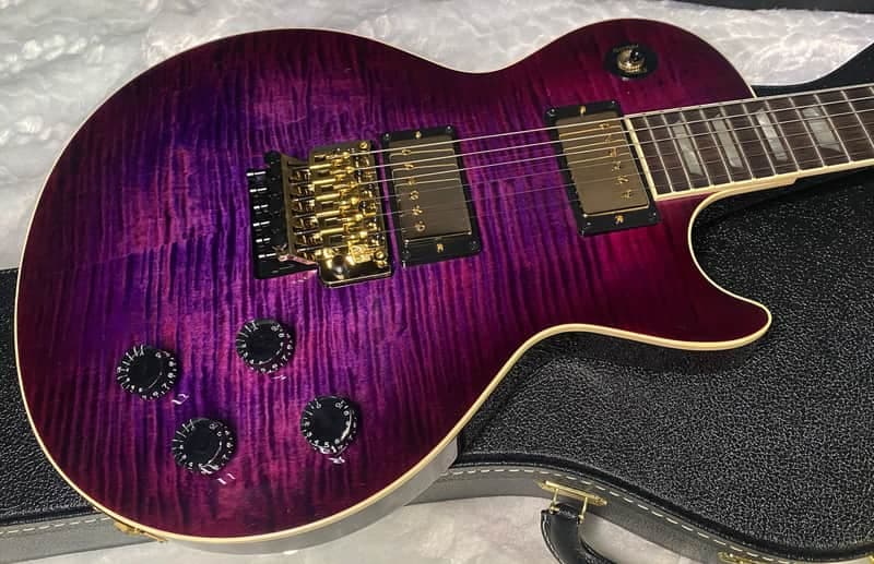 NEW! Gibson Custom Les Paul Axcess Standard Figured Top Floyd Rose Electric Guitar - Greatest Hits II - Authorized Dealer - Tri-Berry Burst - WOW! 8.45lbs - G07920