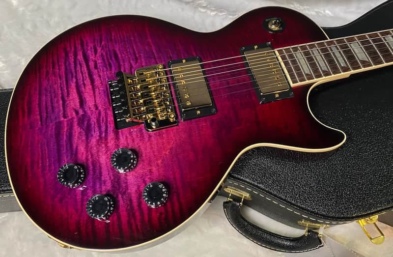 NEW! Gibson Custom Les Paul Axcess Standard Figured Top Floyd Rose Electric Guitar - Greatest Hits II - Authorized Dealer - Tri-Berry Burst - WOW! 8.35lbs - G07129
