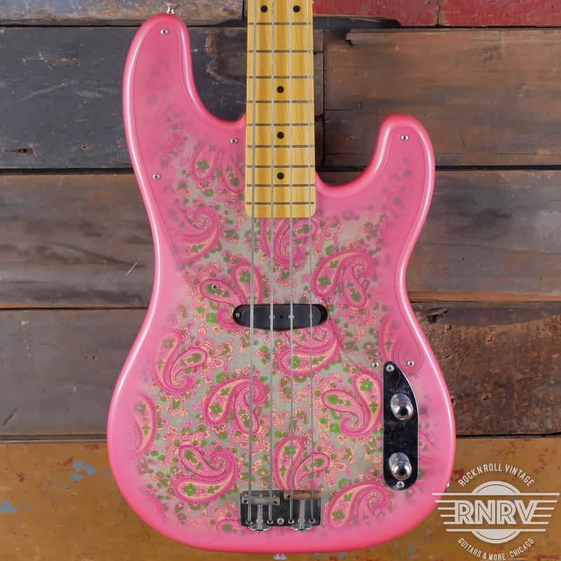 Fender OPB-54 Precision Bass Reissue Crafted in Japan - 2002 - Pink Paisley