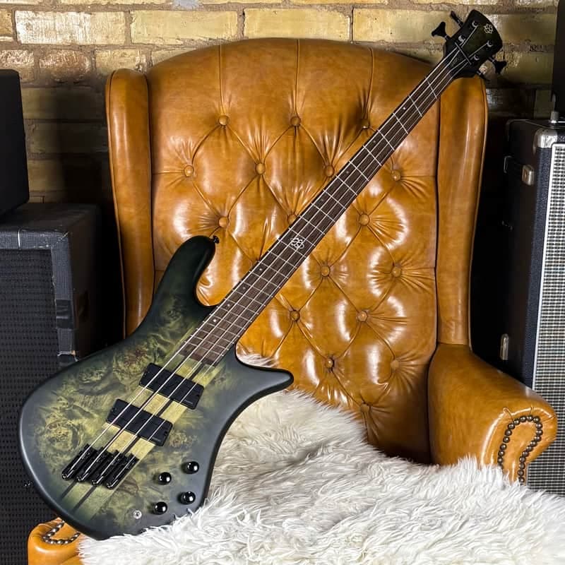 Spector NS Dimension 4 Haunted Moss 4 String Multi Scale Electric Bass Guitar W/ Gigbag!