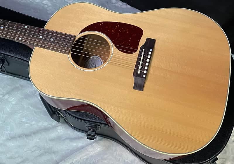 NEW ! Gibson Acoustic J-45 Standard Acoustic Electric Guitar - Natural Gloss Cherry Back - 4.7lbs - Authorized Dealer - G07824