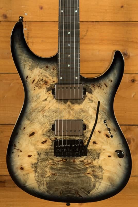 Mayones Aquila Elite V24 S 6 - Trans Natural Black Burst (Peach Guitars 20th Anniversary Guitar)