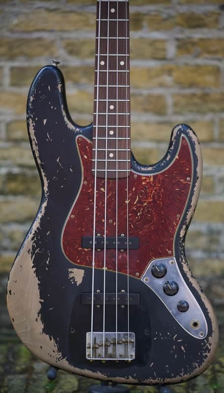 Fender Custom Shop Masterbuilt Austin Macnutt '66 Jazz Bass, Heavy Relic - Black