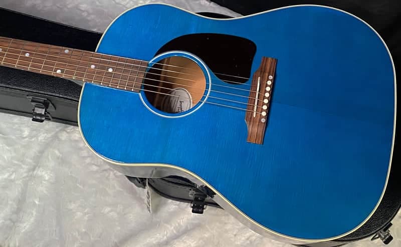 NEW ! Gibson Acoustic J-45 Standard Acoustic Guitar - Bluebonnet Gloss - Authorized Dealer - 4.5lbs - G07823
