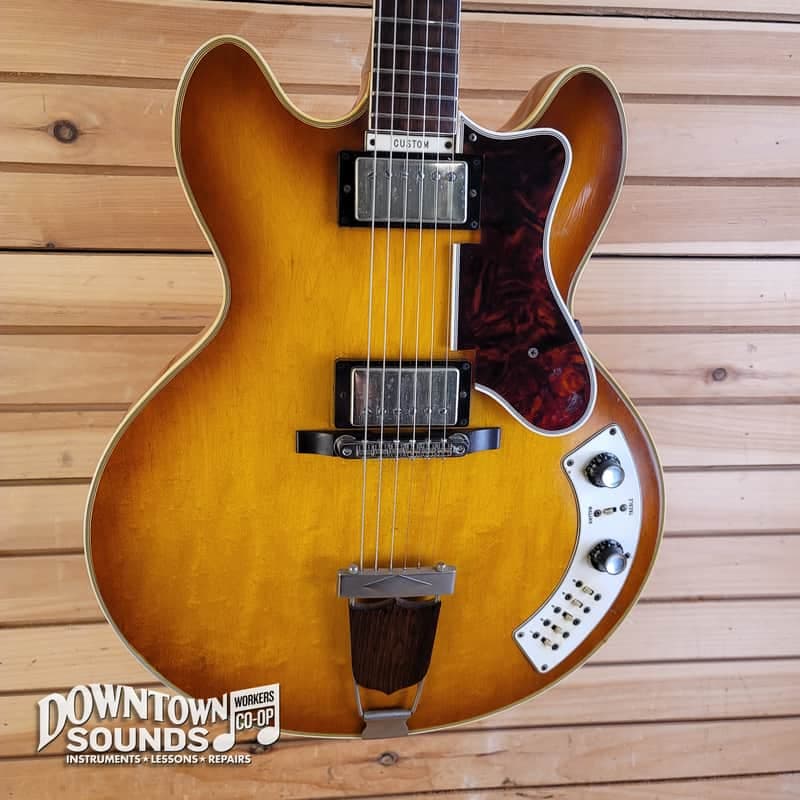 1964 Epiphone Al Caiola Custom Hollow Body Electric Guitar with Hard Case - Shaded Sunburst, Duncan Antiquities, 6lbs 11oz