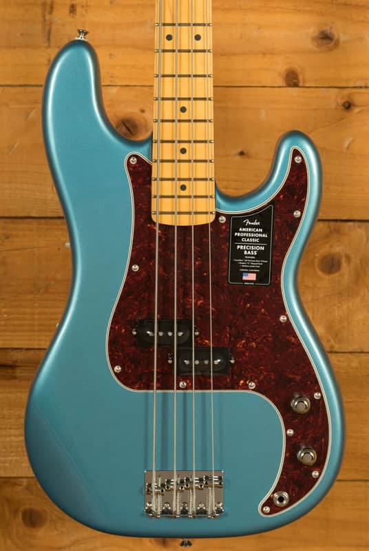 Fender American Professional Classic Precision Bass - Maple - Faded Lake Placid Blue