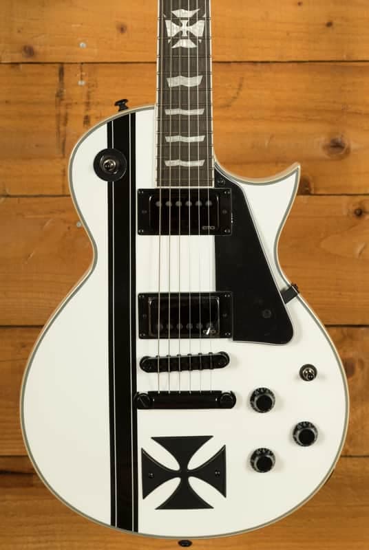 ESP LTD James Hetfield Signature Iron Cross - Macassar Ebony - Snow White