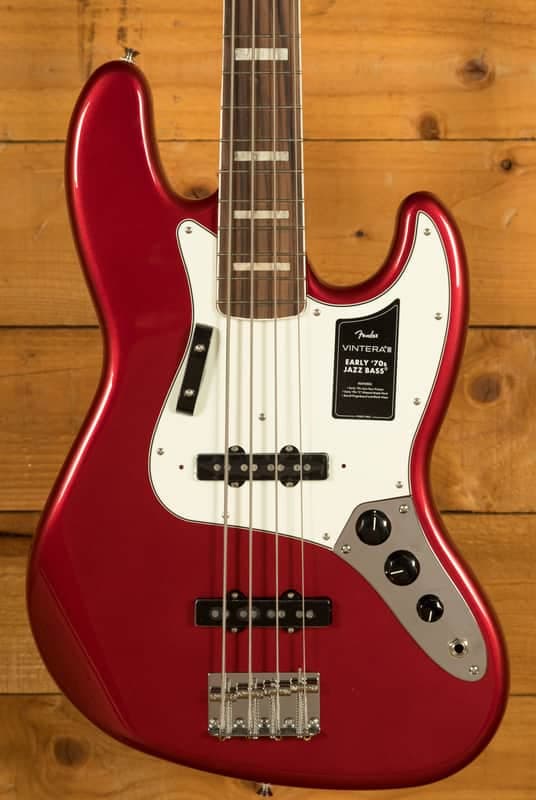 Fender Vintera III Early '70s Jazz Bass - Rosewood - Candy Apple Red
