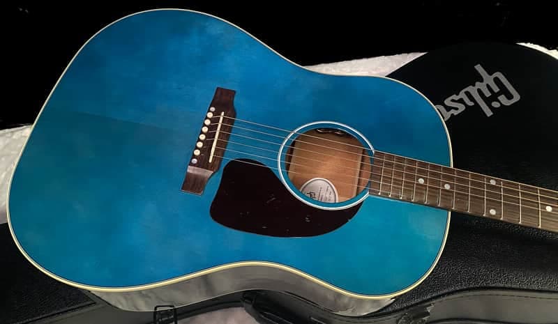NEW ! Gibson Acoustic J-45 Standard Acoustic Guitar - Bluebonnet Gloss - Authorized Dealer - 4.5lbs - G07815