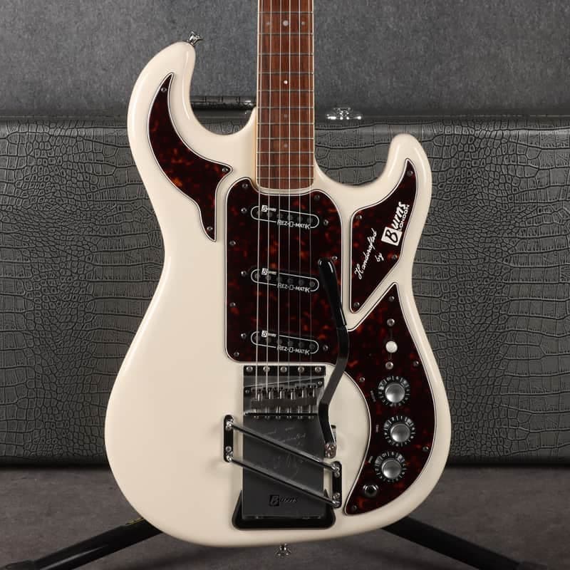 Burns Hank Marvin 40th Anniversary Guitar - White - 2nd Hand