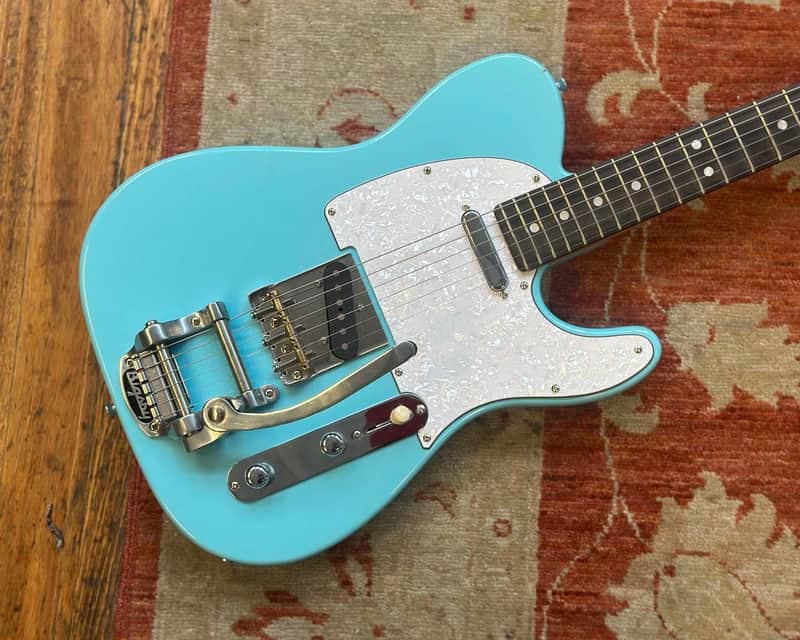 Fender Partscaster Telecaster - Daphne Blue w/ Bigsby & Vibramate Spoiler