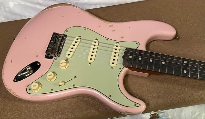 NEW ! Fender Custom Shop Limited Edition 1960's DUAL MAG II Stratocaster - Journeyman Relic - Aged Shell Pink Finish - AAA Rosewood Board - Authorized Dealer - 7.8lbs - G07633