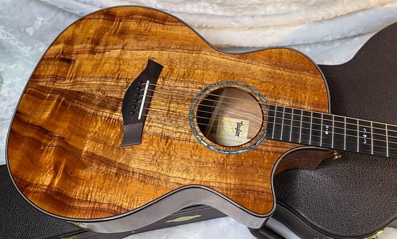 NEW! Taylor Custom 724ce Acoustic-Electric Guitar - Natural Gloss - AAAAA Hand Picked Koa - WOW! Authorized Dealer - G06695